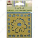 All night media - daisy frame brass stencil