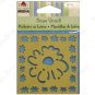 All night media - daisy frame brass stencil