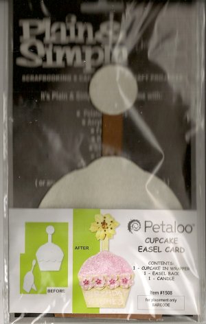 Plain & Simple Petaloo Cupcake Easel Card
