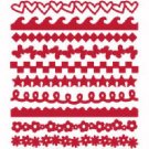 Bazzill Just the Edge - Ruby Red