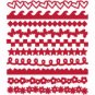 Bazzill Just the Edge - Ruby Red
