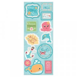 Imaginisce Splash Dance Collection - Chipboard stickers