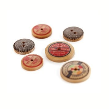 Basic Grey Clippings wooden buttons