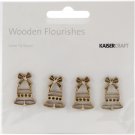 Kaisercrafts wood flourishes - bells