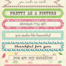 Webster's Pages Girl Land sentiment stickers