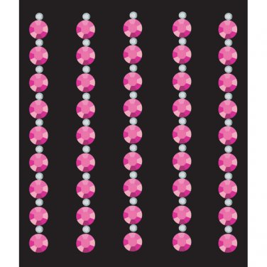 Jolee's All that Bling - silver and pink border