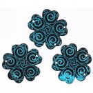 Dress it Up Teal Swirl Flower