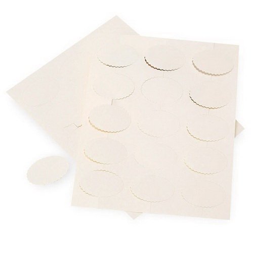 Gartner Studios 81241 Printable Ivory Scallop Oval Favor Tag