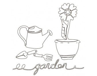 Claudine Hellmuth Studio  - 6x6 stencil - In the Garden