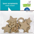 Lawn Fawn Lawn Ornaments - wood veneer stars
