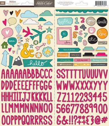 Studio Calico Printshop 6"x12" Alphabet & Icon Cardstock Stickers 331734