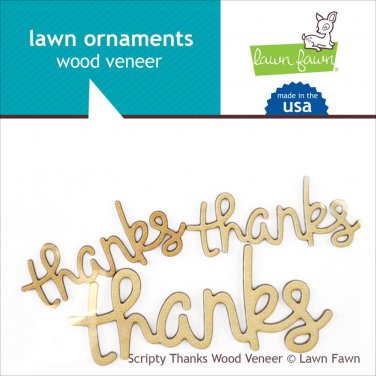 Lawn Fawn Lawn Ornaments - Scripty Lawn Ornaments Wood Veneer