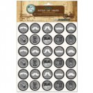 Bottle Cap Inc Vintage Bottle Cap Images 1" 65/Pkg - chalk art mustache