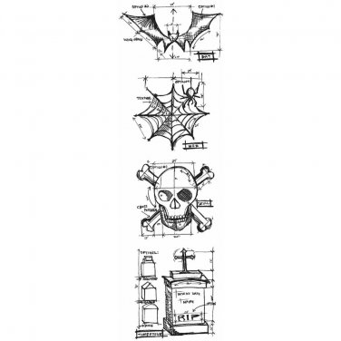 Stampers Anonymous - Tim Holtz Collection - Cling Stamp - Halloween Mini