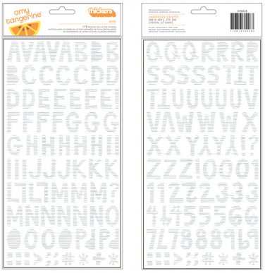 American Crafts thickers Amy Tangerine rise and shine - Alyx Foil Silver