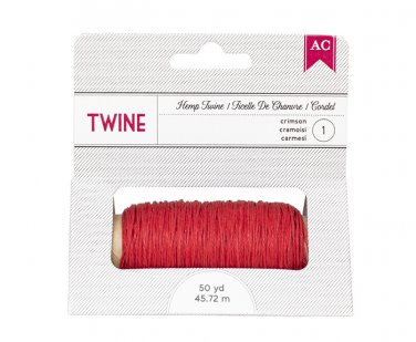 American Crafts - Hemp Twine - Crimson