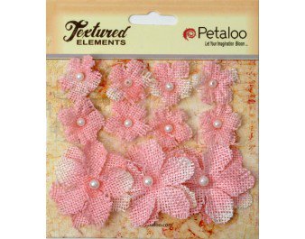 Petaloo Textured Elements - Burlap Pink