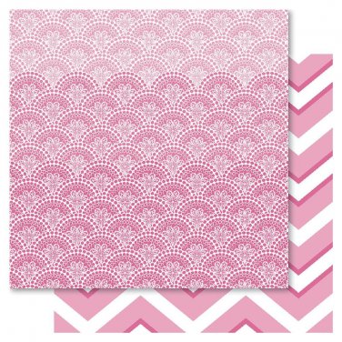 RUBY ROCK IT- Pink Fusion Double-Sided Cardstock - Doily
