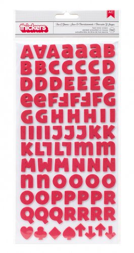 American Crafts thickers Nightfall Collection - Halloween - Foam Alphabet Stickers - Elm - Rust