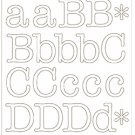 American Crafts - DIY Shop 2 Alpha Stickers - Typewriter/white