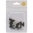 Studio Calico 17-Piece Essentials Heart Chipboard Shapes, Black/Gray