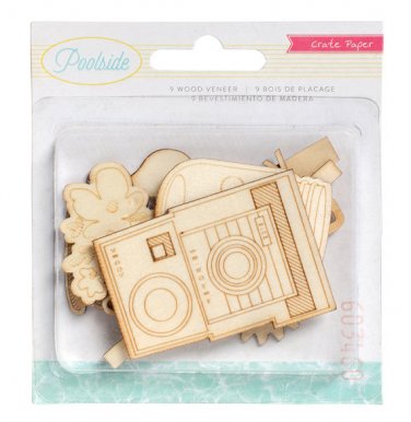 Crate Paper - Poolside Collection - Summer - Wood Veneer Shapes