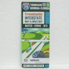 UNION 76 Interstate Map & Directory - 1970 - TN, GA & FL