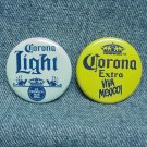 CORONA LIGHT & CORONA EXTRA Beer Pinbacks - Viva Mexico