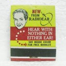 RADIOEAR Hearing Aid matchbook - front strike - unused