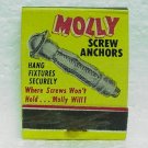MOLLY SCREW ANCHORS Matchbook - front strike - Molly Corp. - Reading, PA