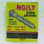 MOLLY SCREW ANCHORS Matchbook - front strike - Molly Corp. - Reading, PA