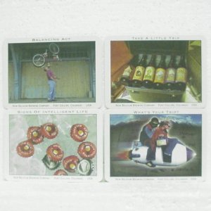 10 NEW BELGIUM Brewing Co. beer coasters mats - Fort Collins, CO - postcards