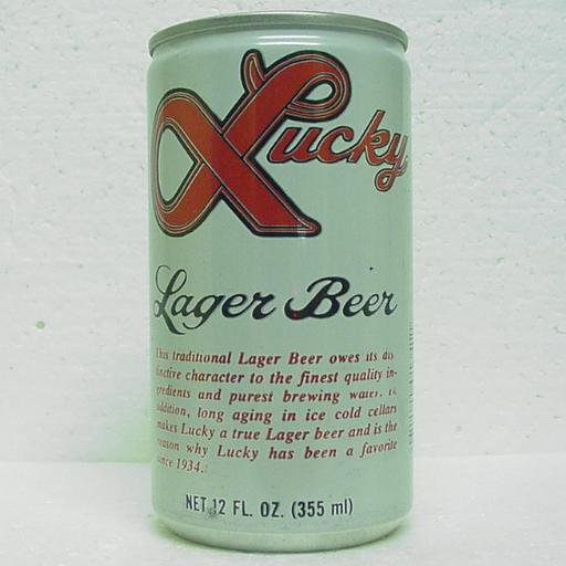 LUCKY LAGER BEER Can General Brewing Co. Vancouver, WA WAKE UP
