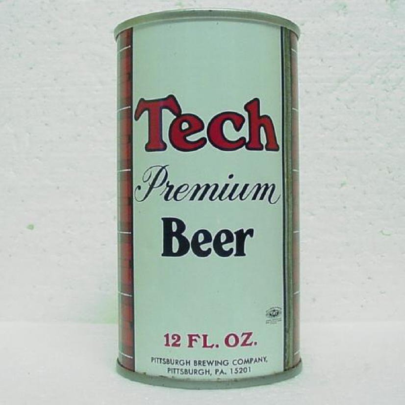 TECH PREMIUM BEER Can - Pittsburgh Brewing Pittsburgh, PA - Straight ...