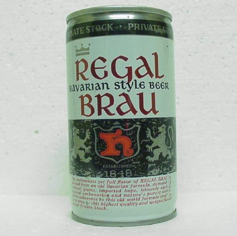 REGAL BRAU Beer Can - Jos. Huber Brewing Monroe, WI - Crimped Stell ...