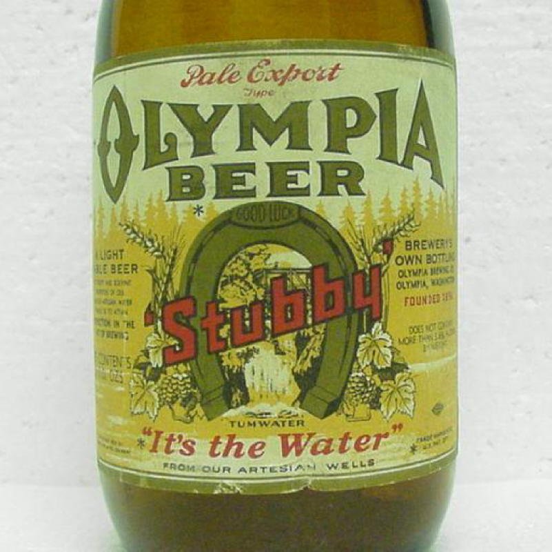 Olympia Beer Stubby Bottle W Label Olympia Brewing Co Olympia