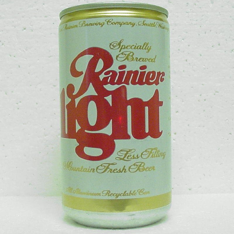 RAINIER LIGHT Beer Can Rainier Brewing Co. Seattle, WA 12 oz. 96