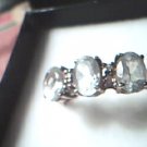 Estate Three Stone 10 Kt Gold Ring size 7