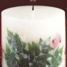 Holly And Berries Christmas Candle