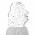 Lighted Guardian Angel Glass Sculpture Multi Color LED Light