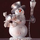 Snowman With Lamp Post Figurine
