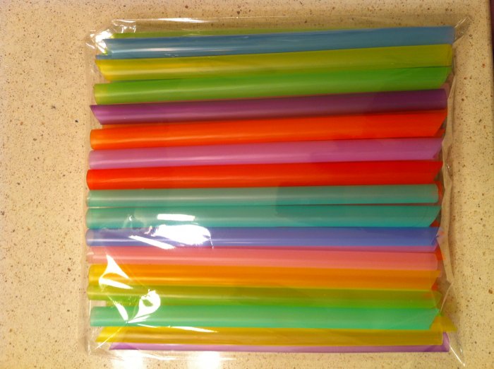 Bubble Tea Straw Pack of 50 assorted colors