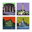 16"x16" White Border - Lincoln Sites in Springfield, Illinois