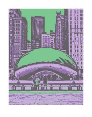 11"x14" - "The Bean" in Chicago
