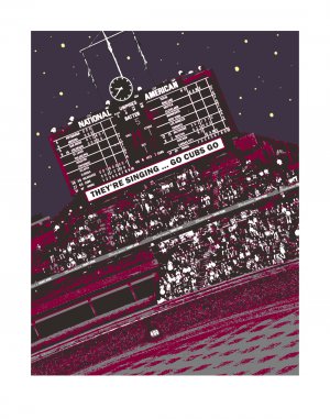 11"x14" - Chicago Cubs Night Game