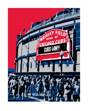 8"x10" - Wrigley Field in Chicago