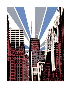 11"x14" - Looking Down Michigan Avenue