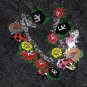 Lady Bugs and Roses charm bracelet handmade ooak
