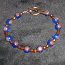 Crystal and enamel handcrafted bracelet one of a kind