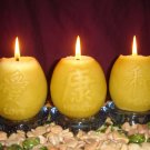 Love Health Peace (set of 3) - pure beeswax